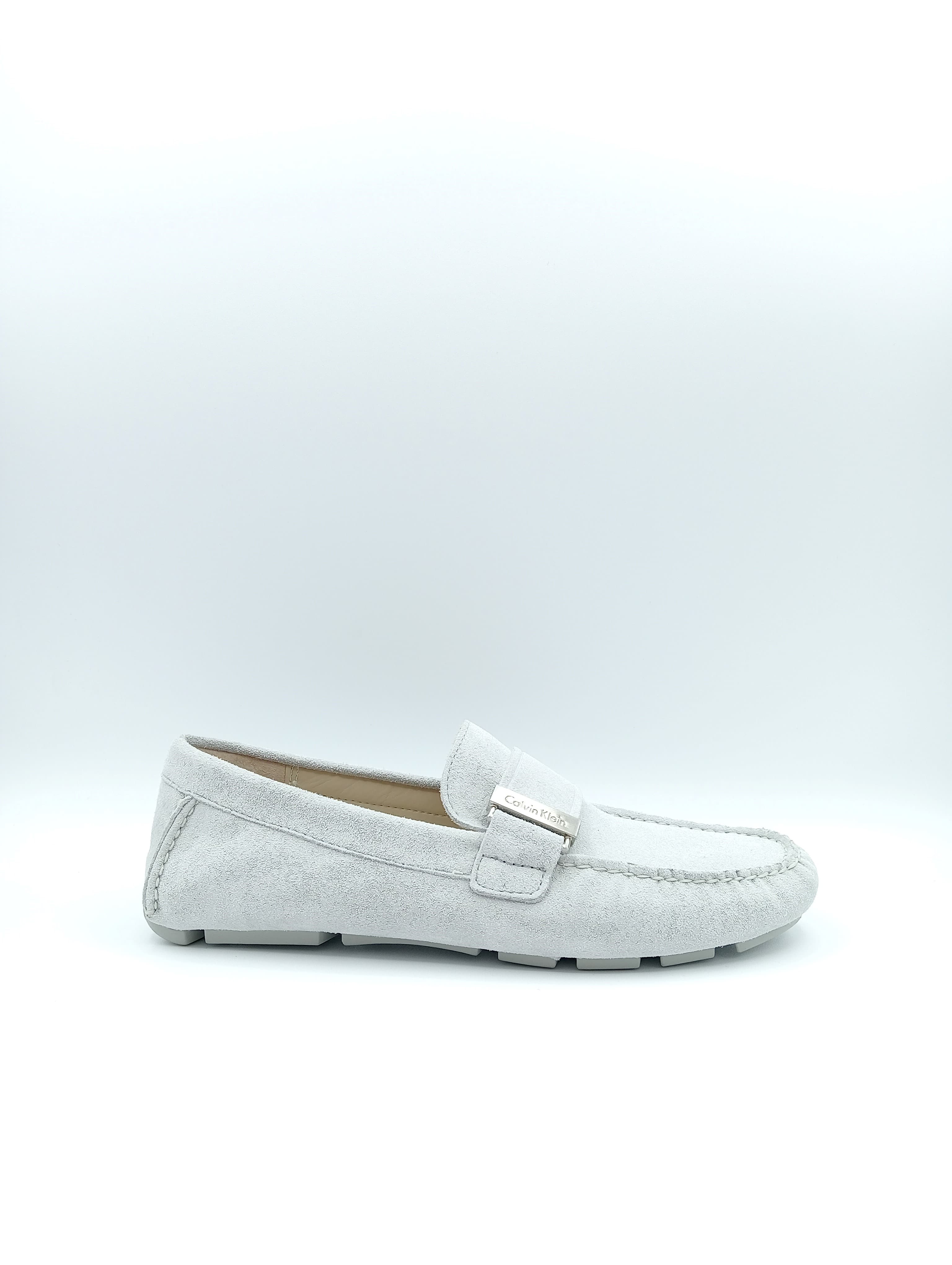 Mocassini Calvin Klein 010908 PEARL GREY| Vista profilo esterno