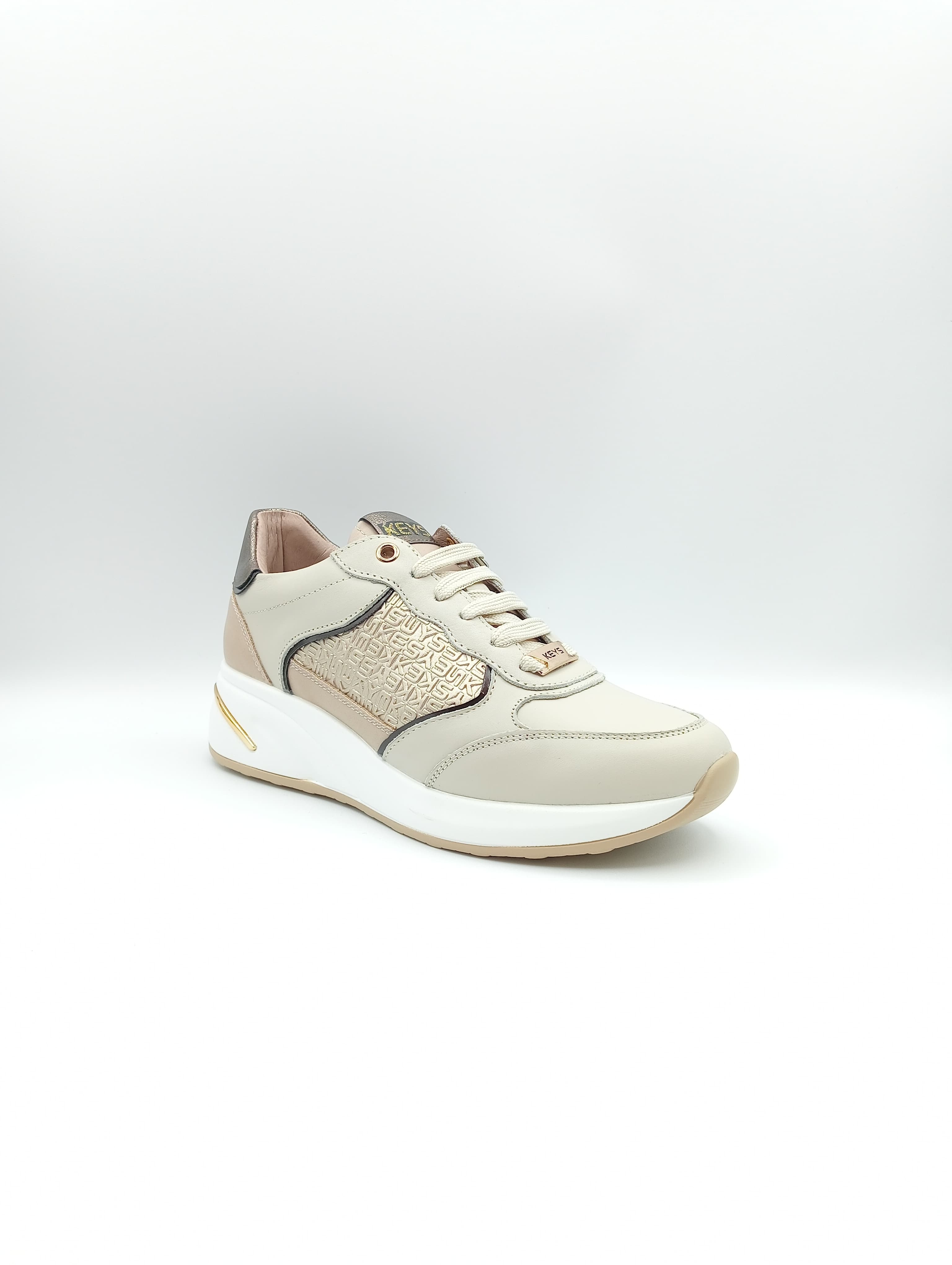 Sneakers donna Keys K8350 BEIGE | Vista esterno thumbnail