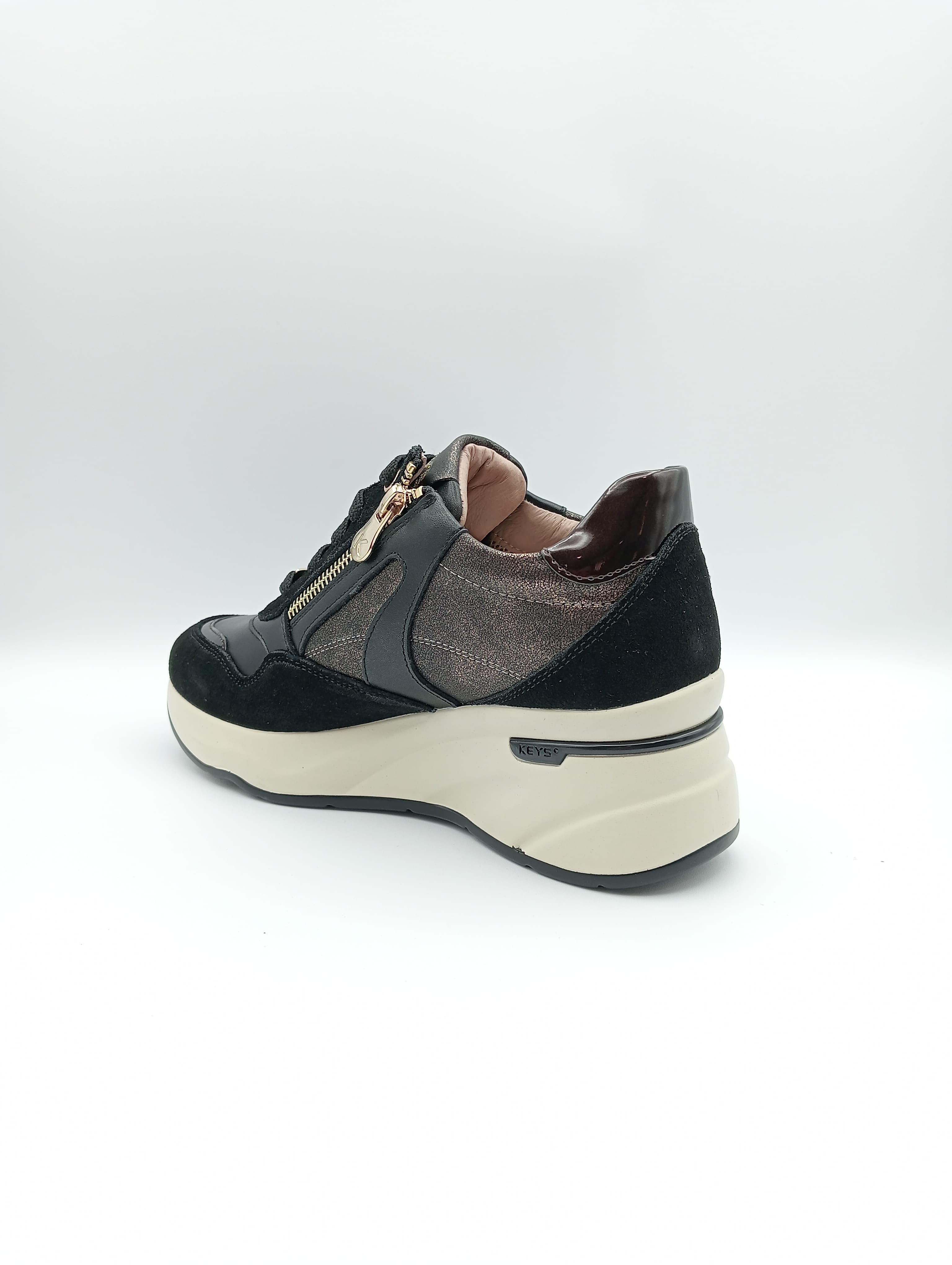 sneakers donna Keys K8400 BLACK BRONZO | Vista interno