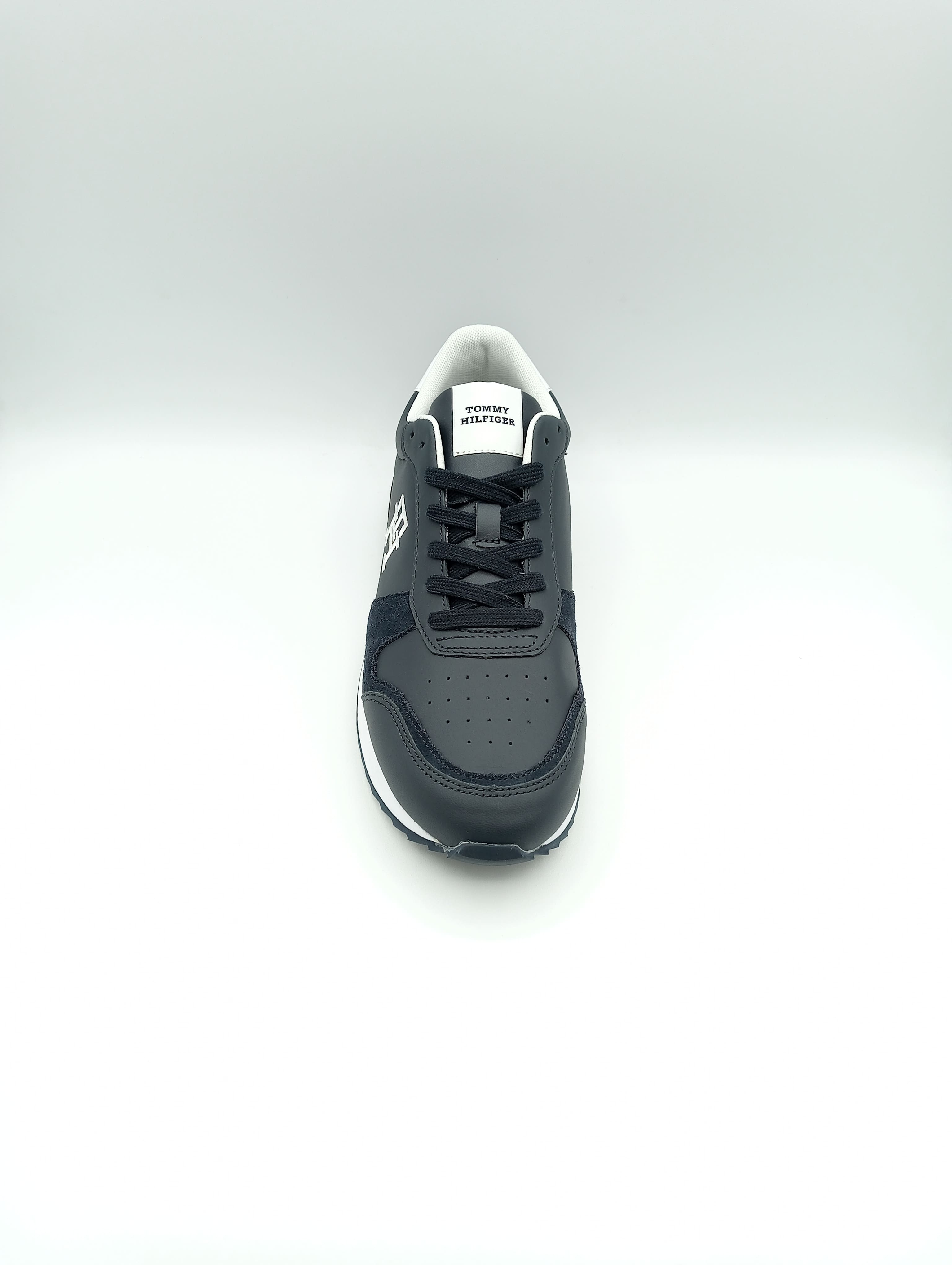 Sneakers uomo running Tommy Hilfiger in pelle FM0FM0459 | Vista frontale