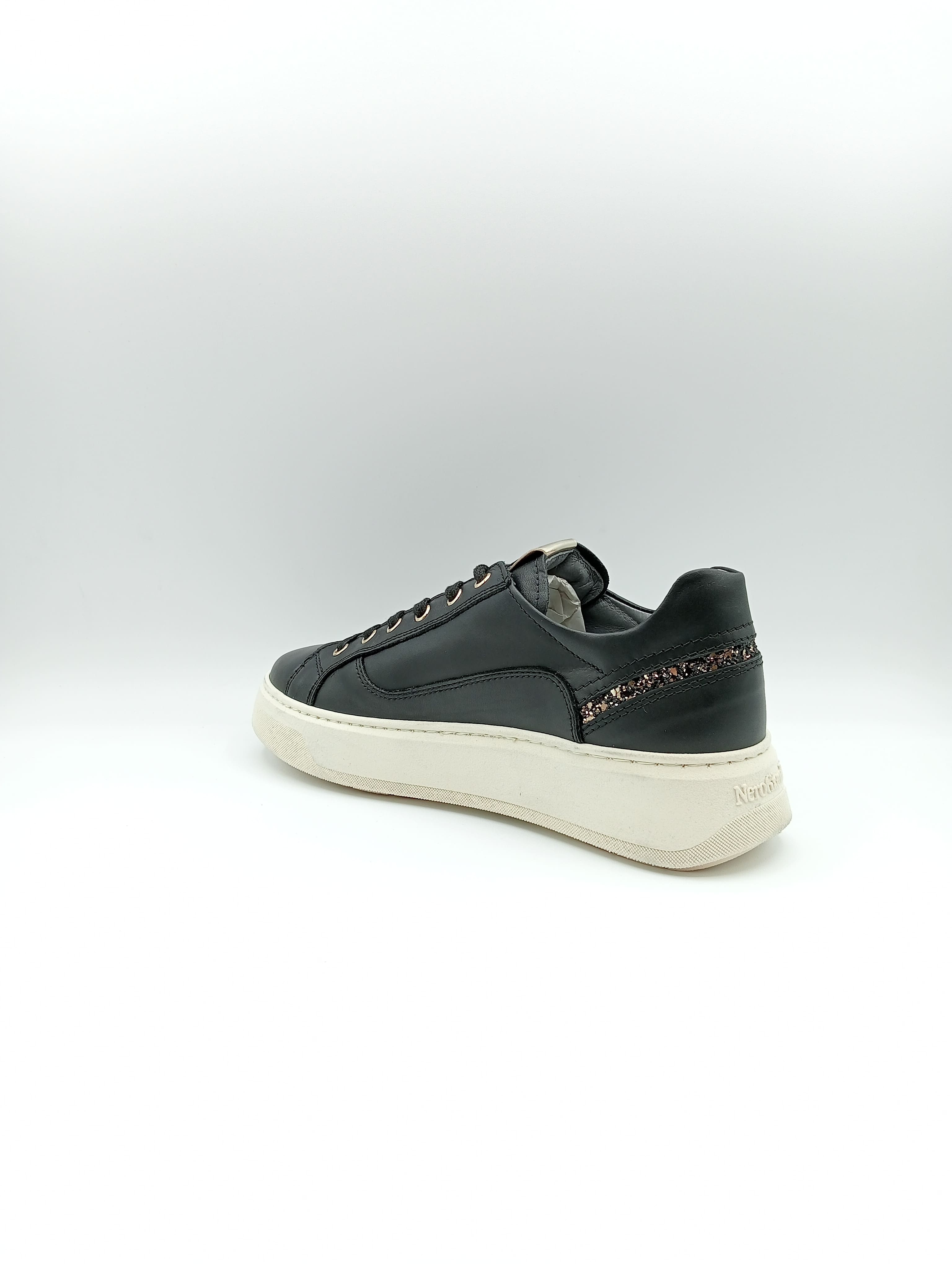 Sneakers donna NeroGiardini in pelle GUANTO NERO I411600D | VISTA INTERNO