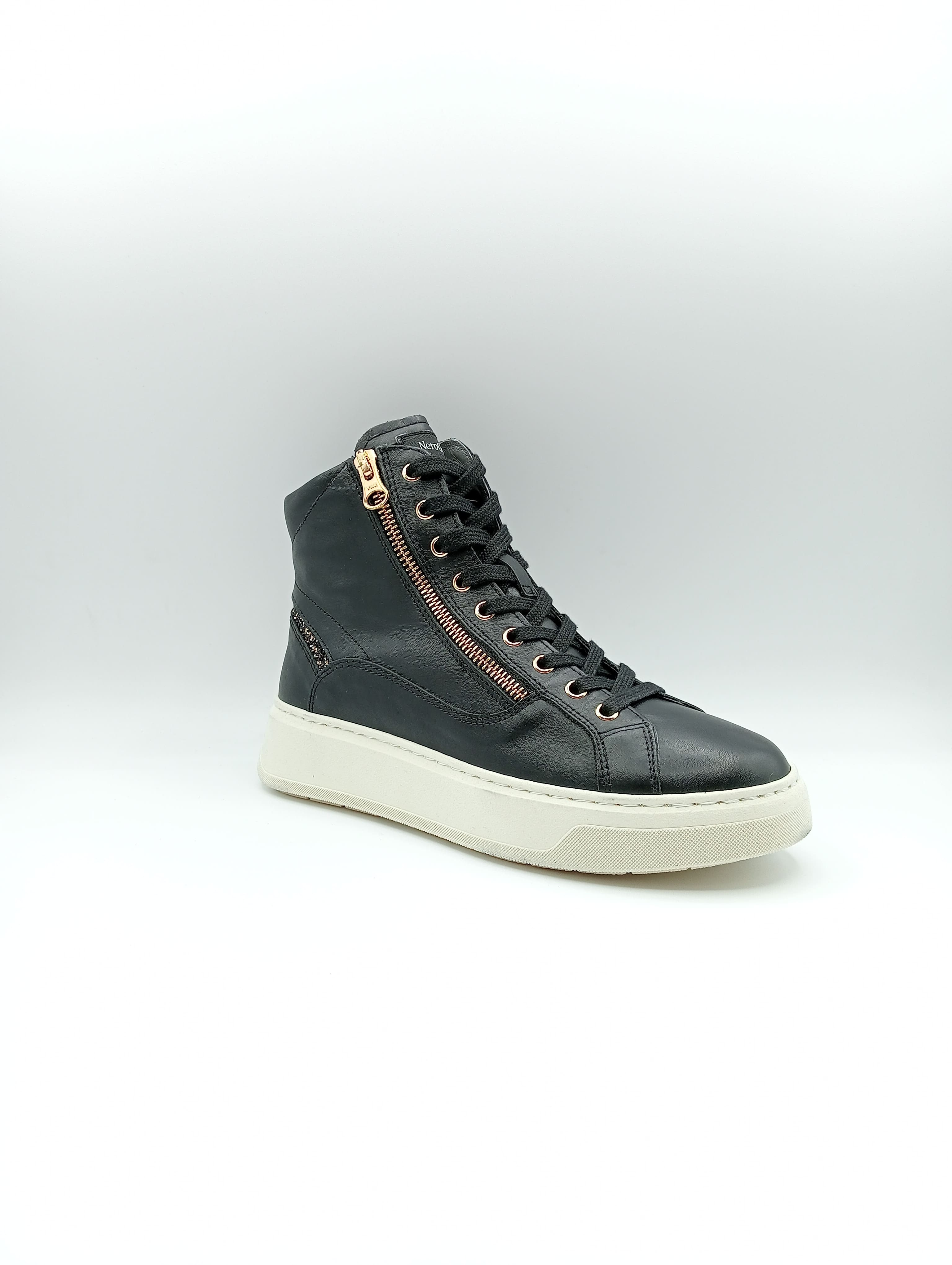 sneakers alta da donna nerogiardini I411601D Guanto Nero | Vista esterno