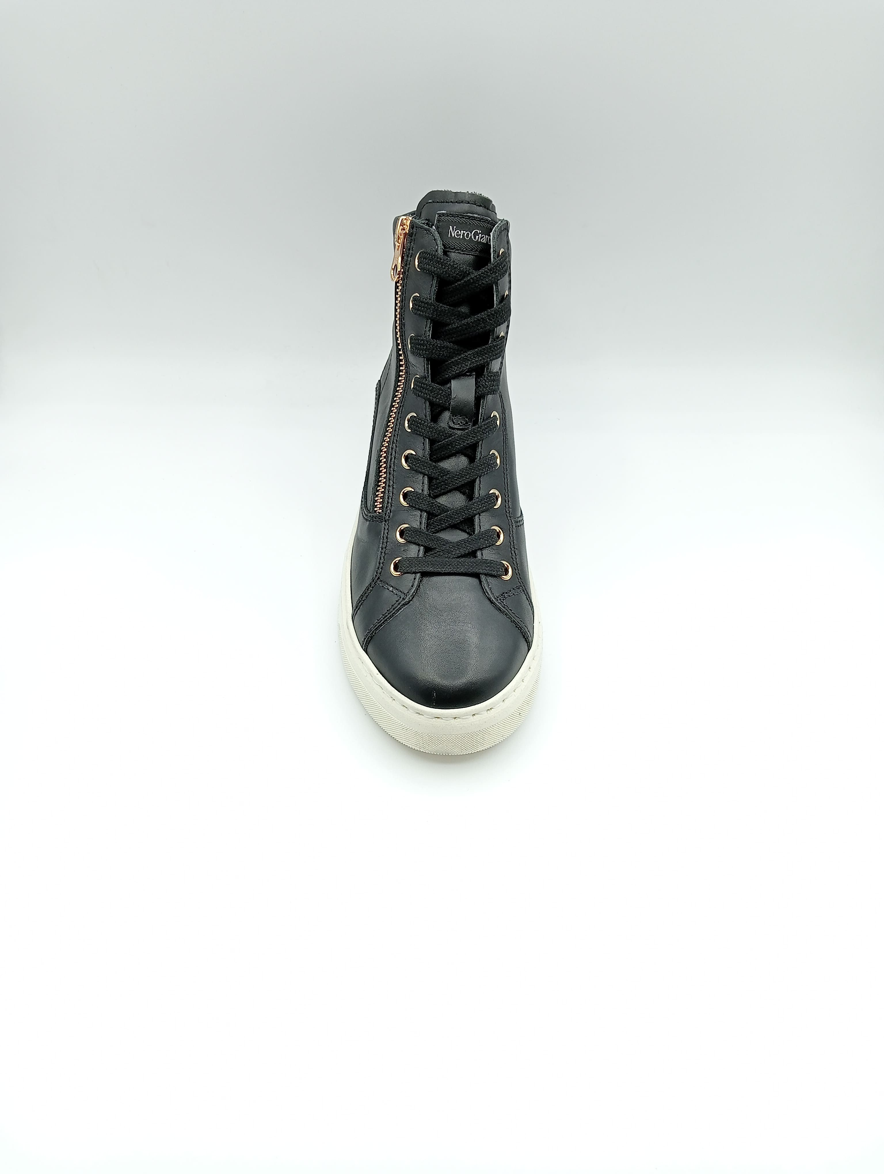 sneakers alta da donna nerogiardini I411601D Guanto Nero | Vista frontale