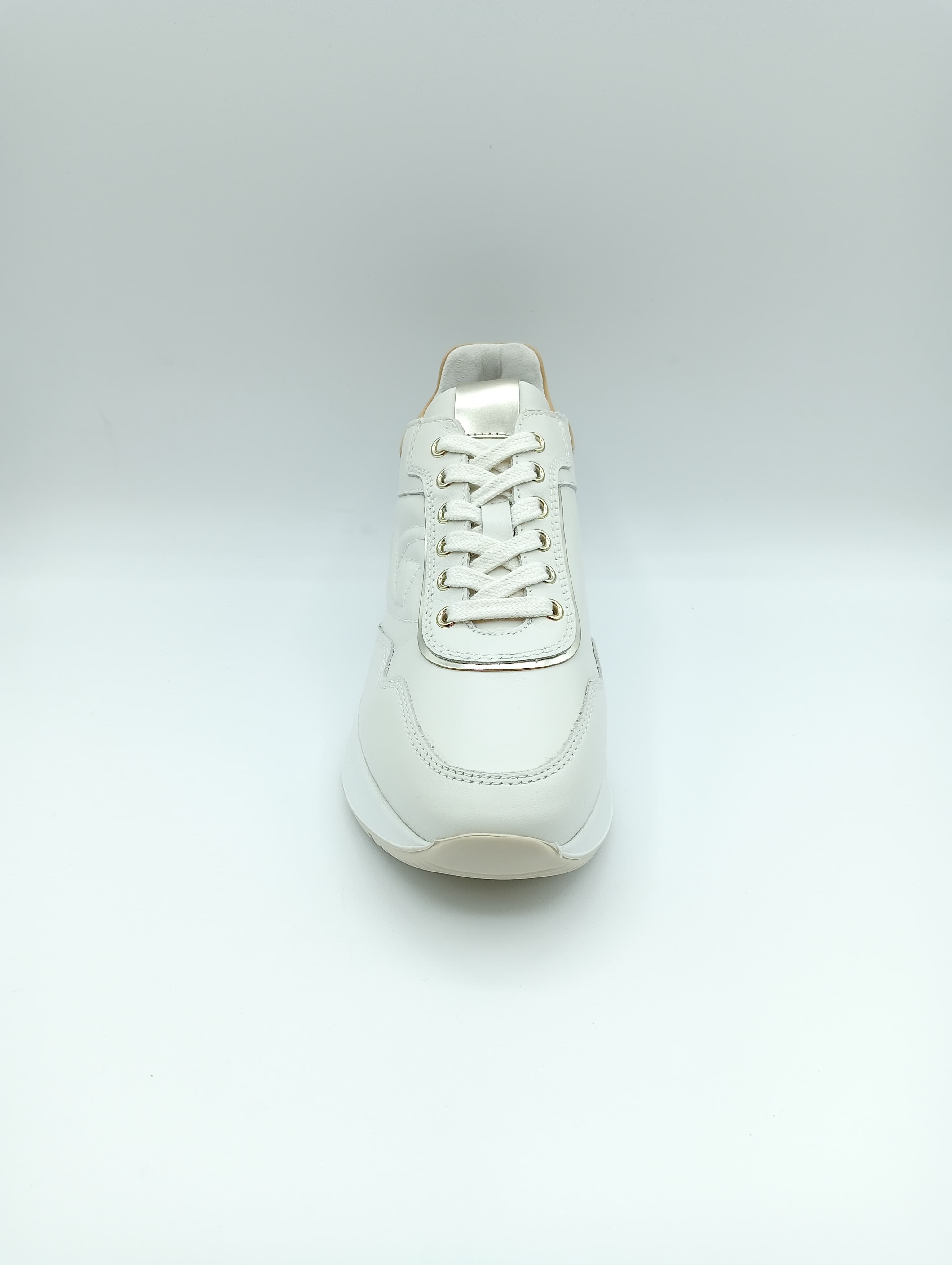 sNEAKERS DONNA NeroGiardini in pelle E512884D BEIGE PLATINO