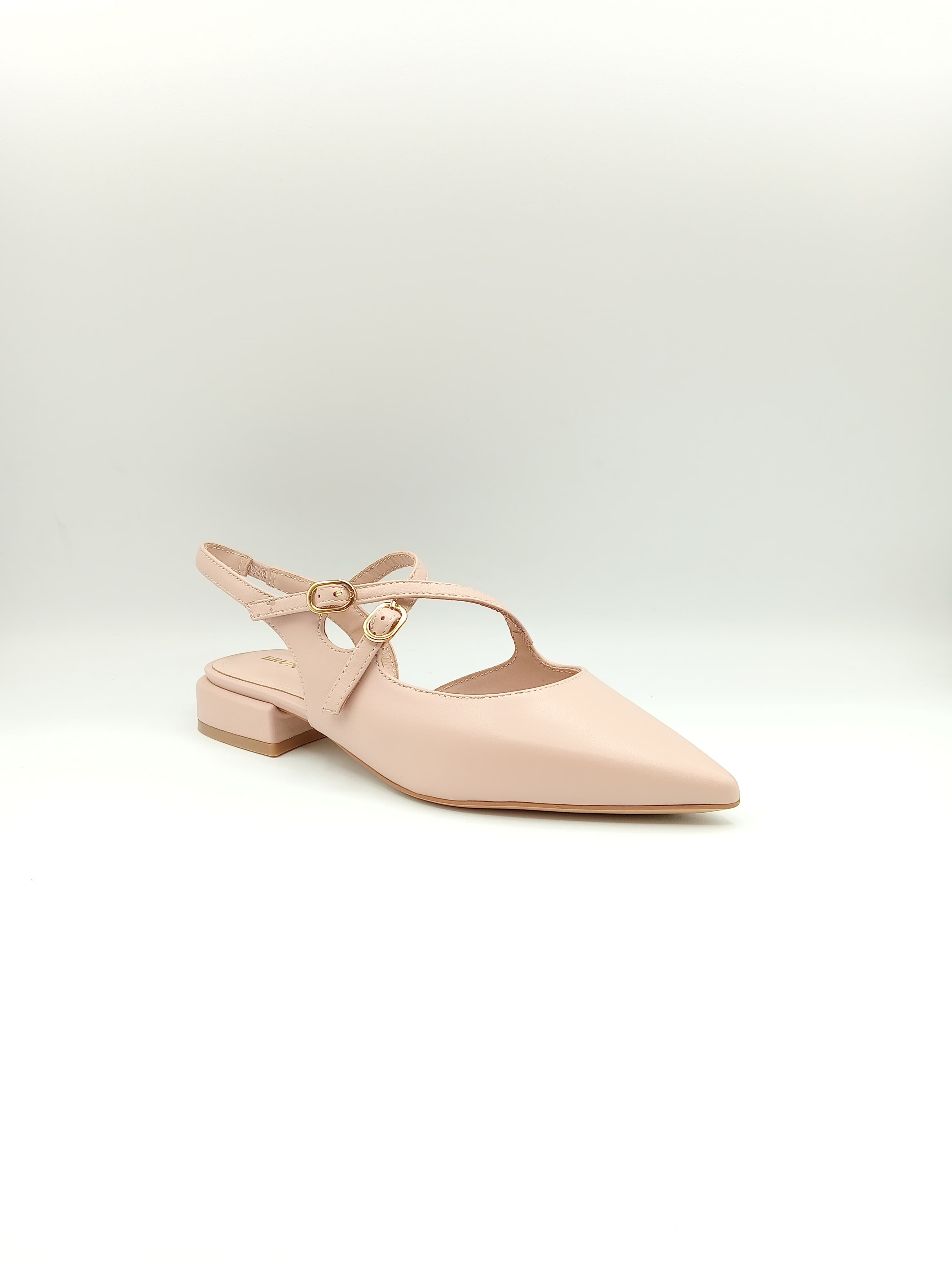 Slingback Bruno Premi BL0106X in pelle con tallone scoperto, tacco da 2,5 cm, soletta in memoryfoam, elastico sul retro e suola antiscivolo, perfette per eleganza e comfort