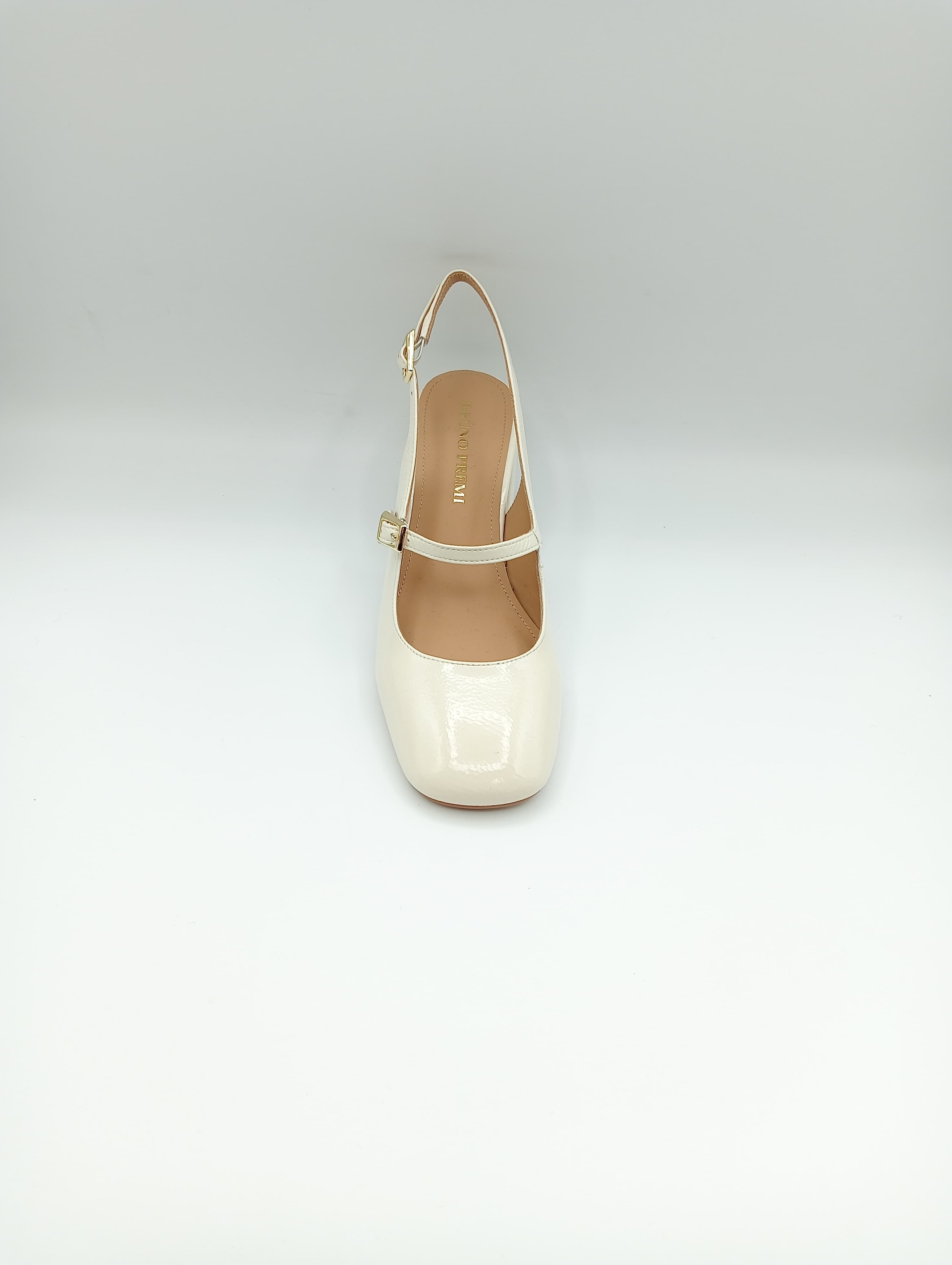 Mary Jane Bruno Premi BL1006X in pelle verniciata con tacco da 6,5 cm, cinturini regolabili, soletta in memory foam e suola antiscivolo, per eleganza e comfort