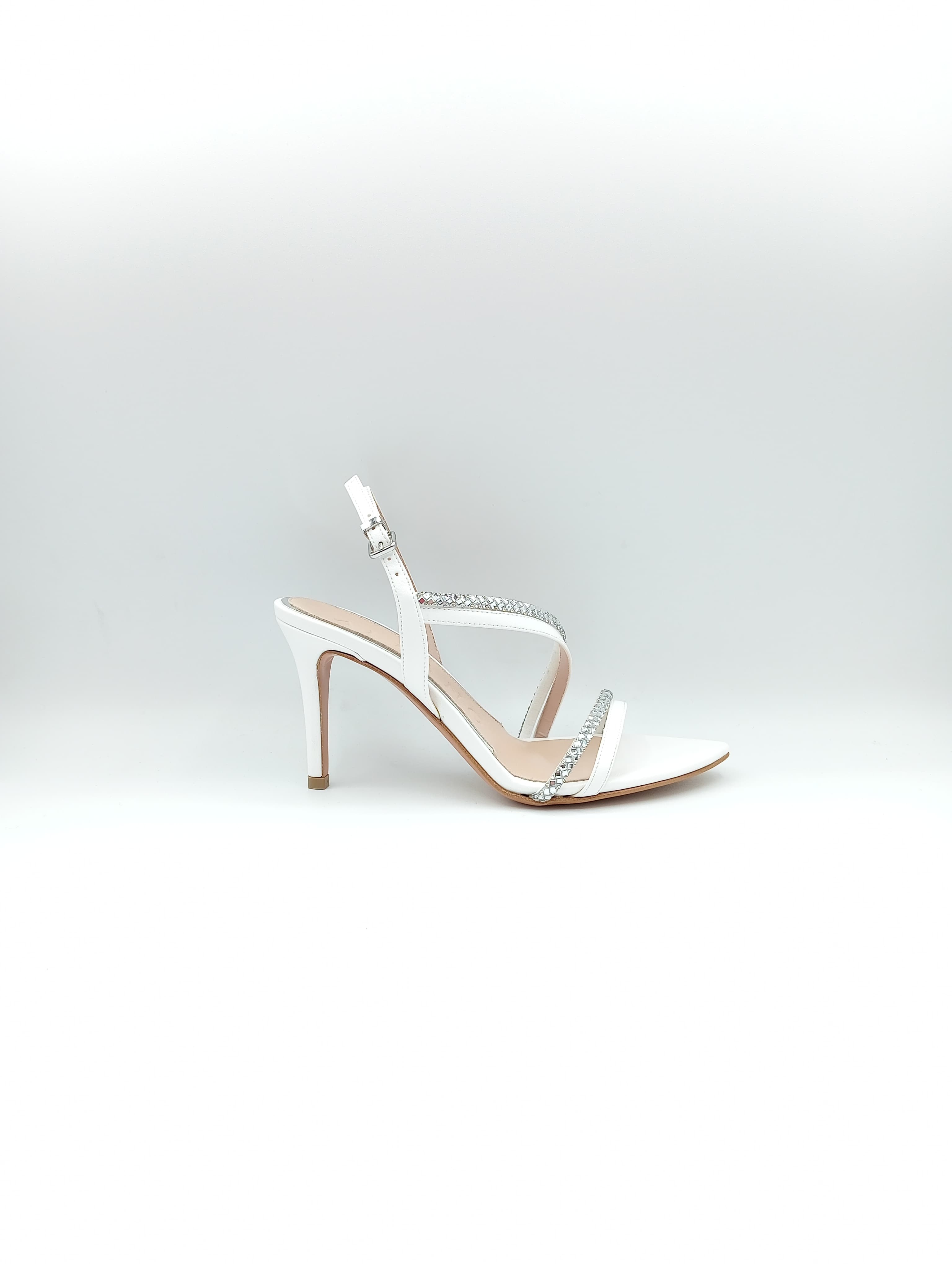 Sandali donna Albano in pelle e strass