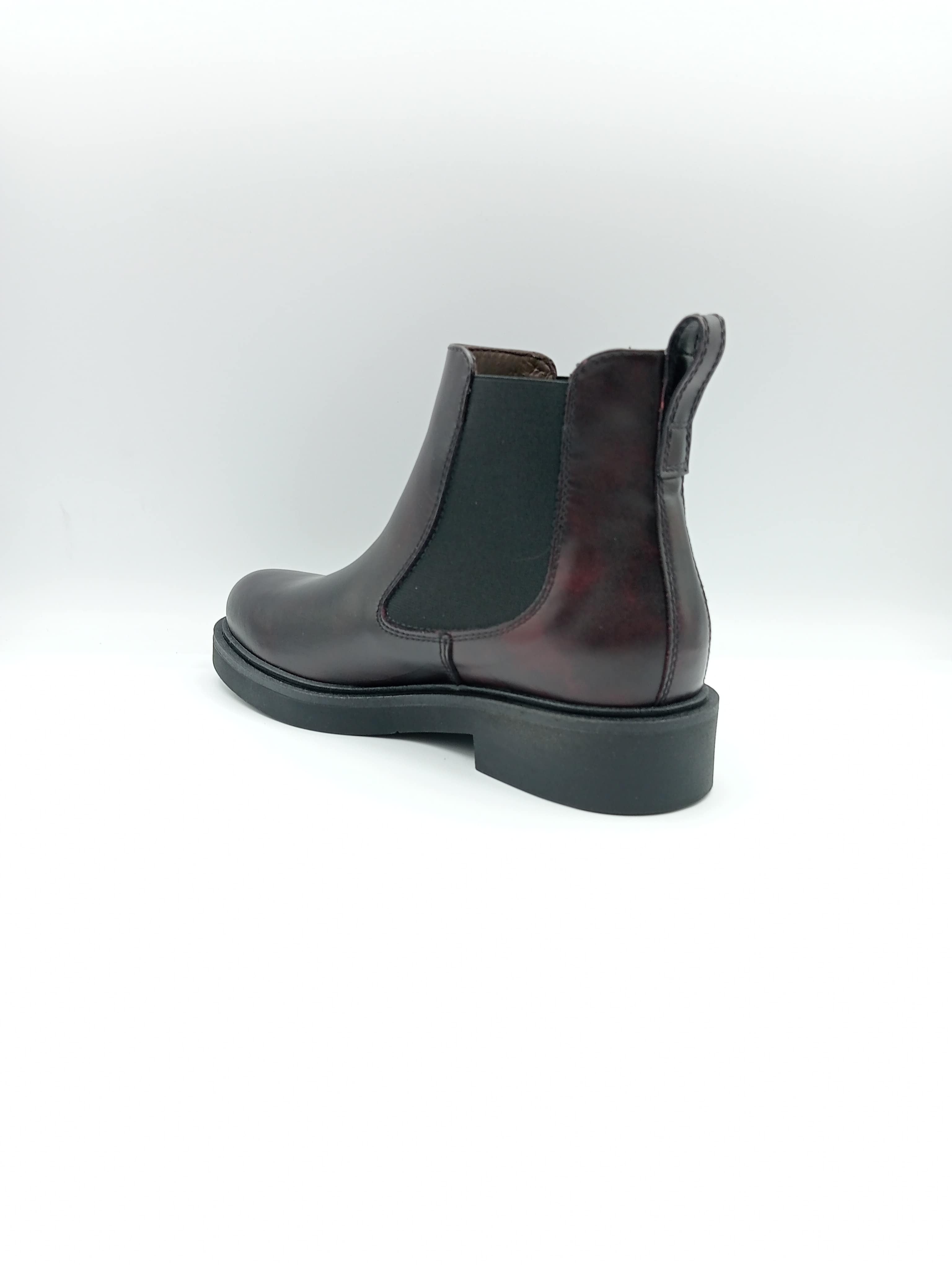 stivaletto chelsea donna pelle bordeaux