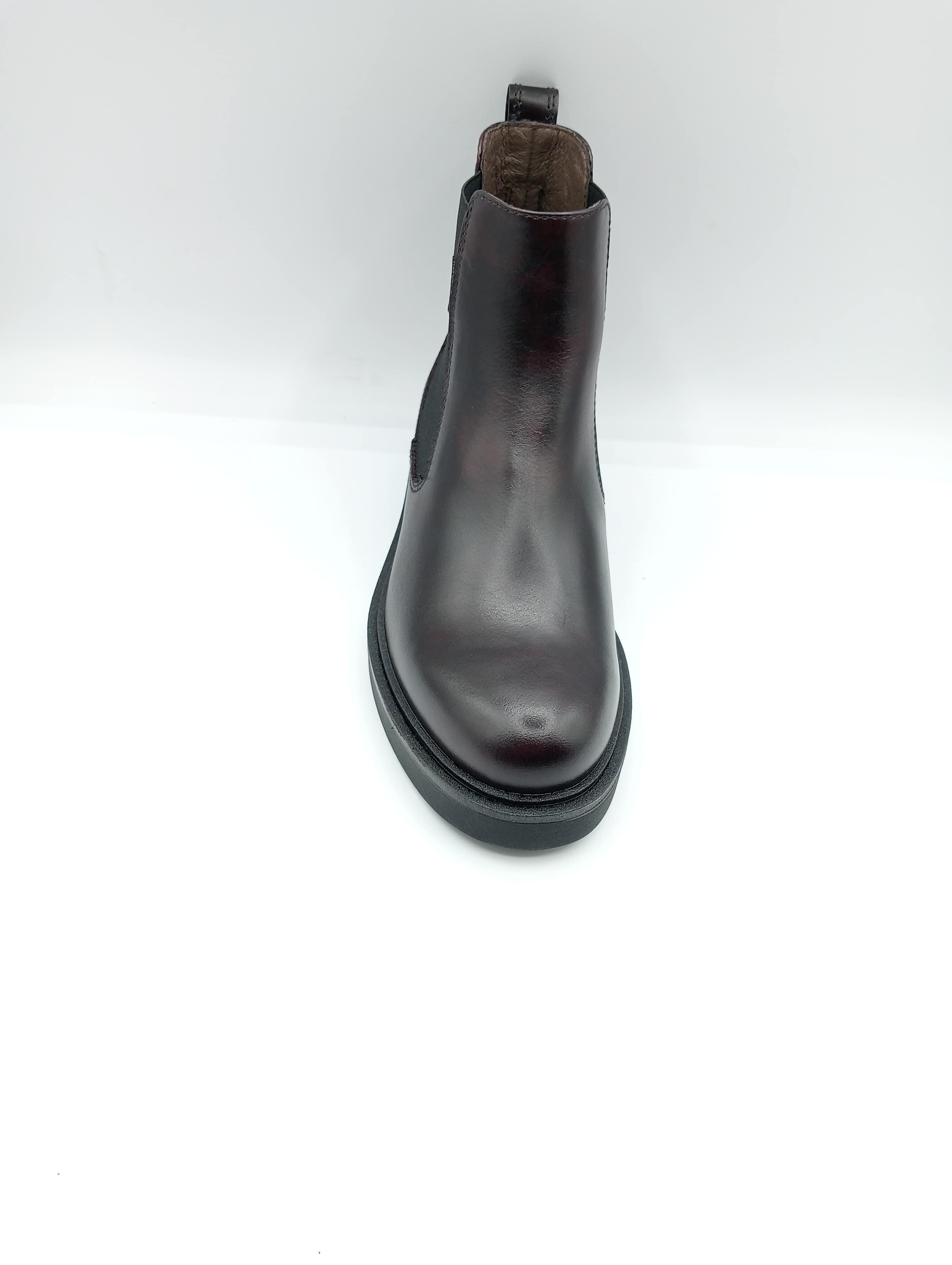 stivaletto chelsea donna pelle bordeaux
