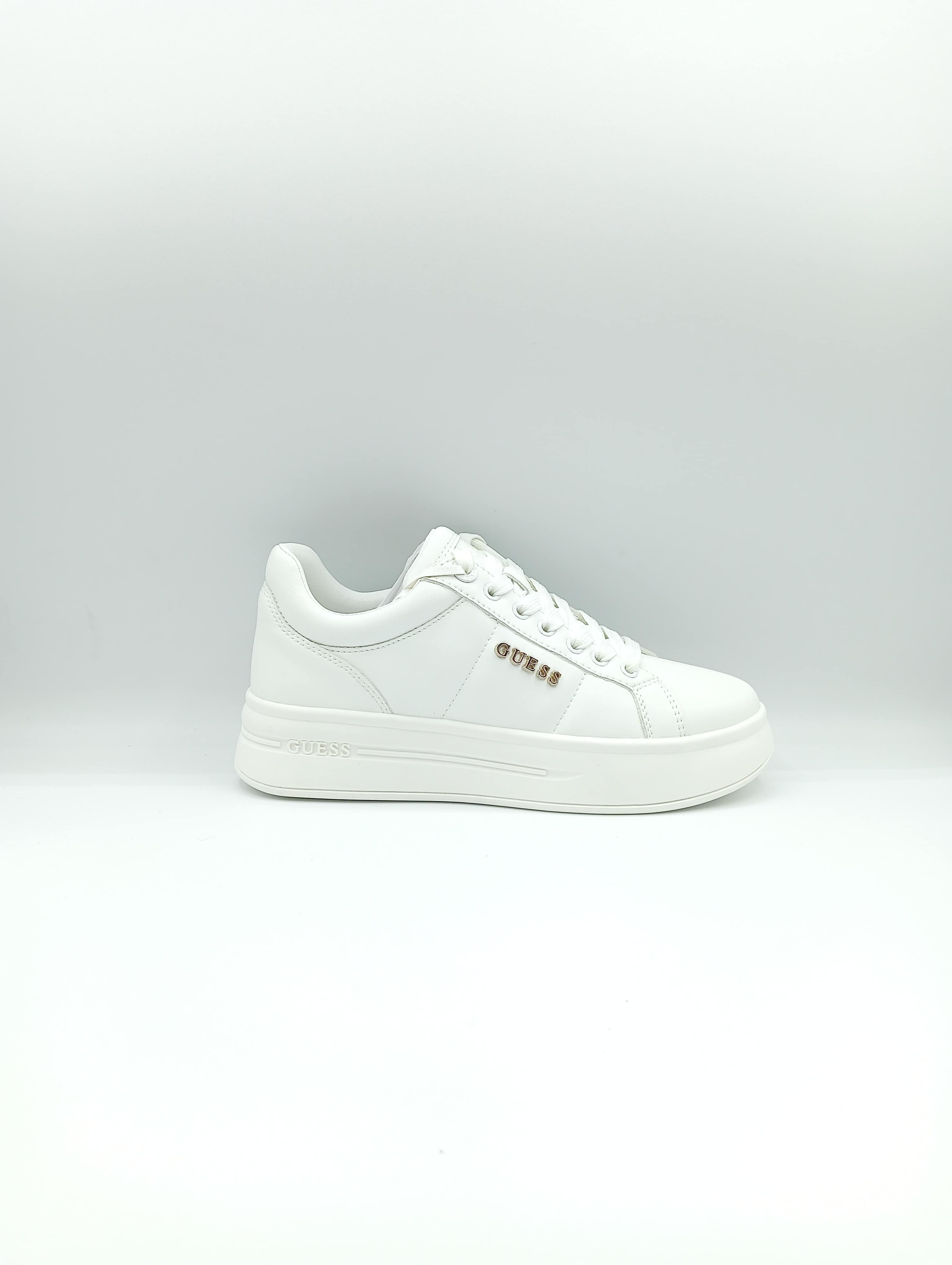 Sneakers Donna Guess Bianca in Ecopelle con Suola Platform