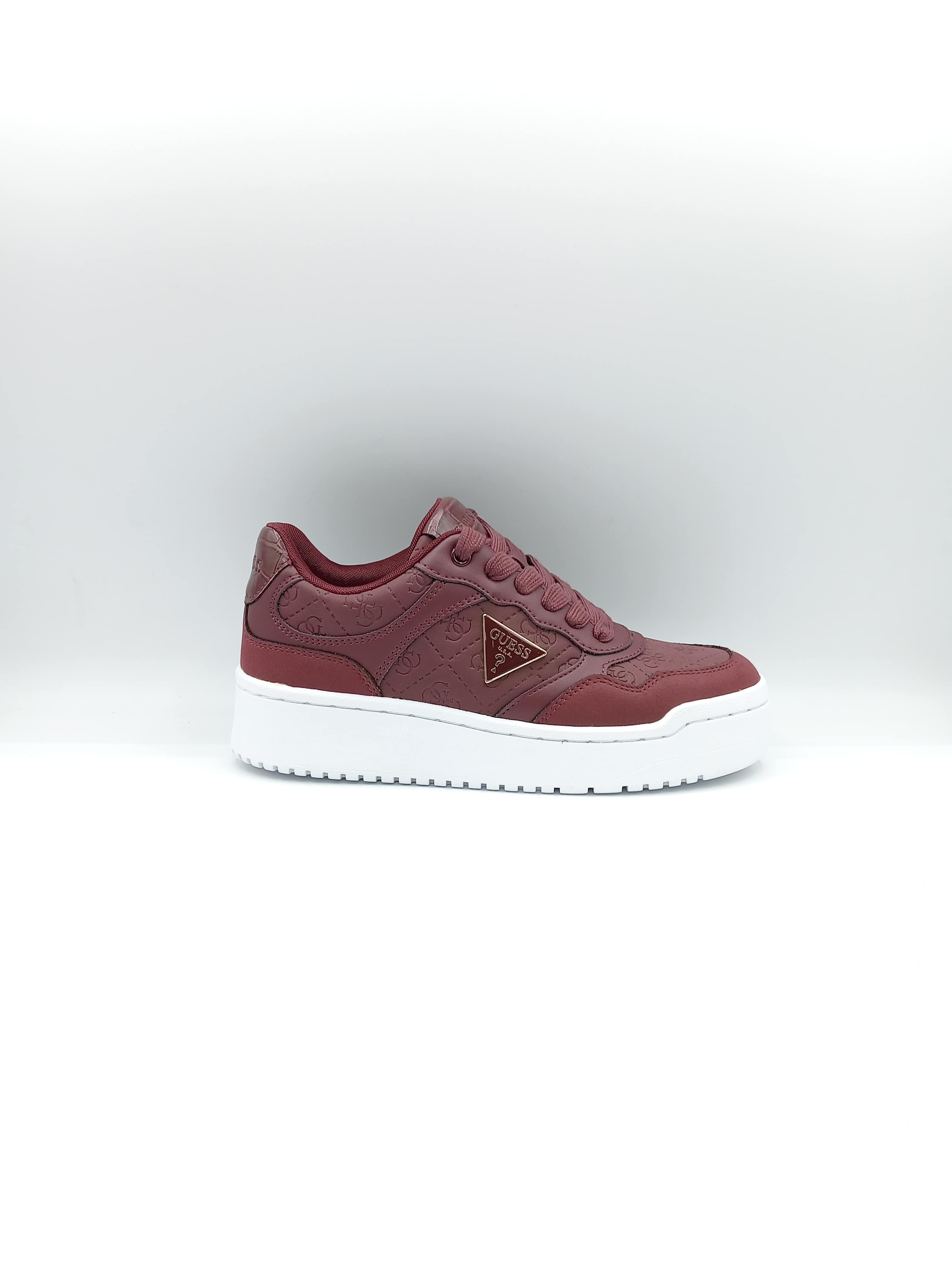 Sneakers Donna Guess in Ecopelle con Logo e Suola Bianca